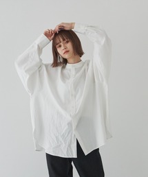 flaner | ルーズバンドカラーシャツ(シャツ/ブラウス)