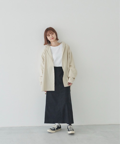 flaner(フラネ)の「ルーズバンドカラーシャツ(シャツ/ブラウス・レディース・ホワイト/ベージュ・FREE)」の13枚目の写真