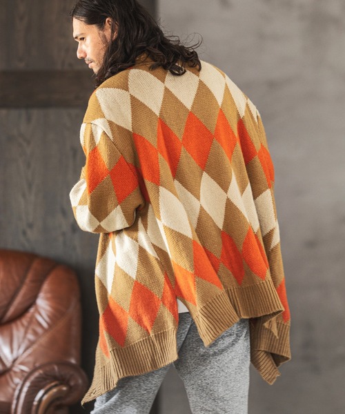 CAMBIO（カンビオ）の「mcg2922-オーバーサイズアーガイルカーディガン