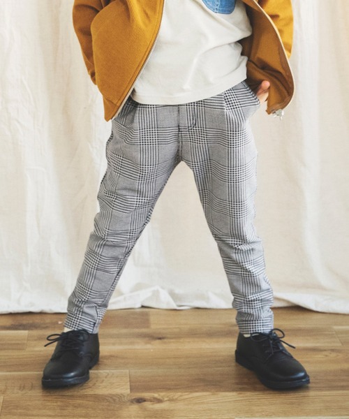 BRANSHES（ブランシェス）の「【イージー&イージー】テーパードパンツ　デニムニット/無地/チェック（その他パンツ・キッズ・ブラック/グレー/ブルー/カーキオリーブ/キャメル・90cm/110cm/100cm/120cm/130cm/140cm/150cm）」の2枚目の写真