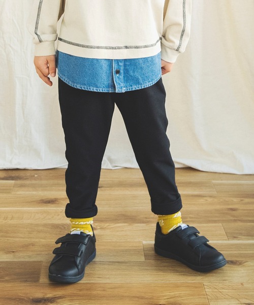 BRANSHES（ブランシェス）の「【イージー&イージー】テーパードパンツ　デニムニット/無地/チェック（その他パンツ・キッズ・ブラック/グレー/ブルー/カーキオリーブ/キャメル・90cm/110cm/100cm/120cm/130cm/140cm/150cm）」の12枚目の写真