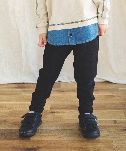 BRANSHES（ブランシェス）の「【イージー&イージー】テーパードパンツ　デニムニット/無地/チェック（その他パンツ・キッズ・ブラック/グレー/ブルー/カーキオリーブ/キャメル・90cm/110cm/100cm/120cm/130cm/140cm/150cm）」の15枚目の写真