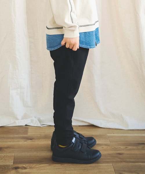 BRANSHES（ブランシェス）の「【イージー&イージー】テーパードパンツ　デニムニット/無地/チェック（その他パンツ・キッズ・ブラック/グレー/ブルー/カーキオリーブ/キャメル・90cm/110cm/100cm/120cm/130cm/140cm/150cm）」の16枚目の写真