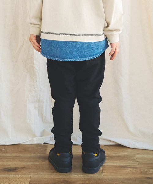 BRANSHES（ブランシェス）の「【イージー&イージー】テーパードパンツ　デニムニット/無地/チェック（その他パンツ・キッズ・ブラック/グレー/ブルー/カーキオリーブ/キャメル・90cm/110cm/100cm/120cm/130cm/140cm/150cm）」の17枚目の写真