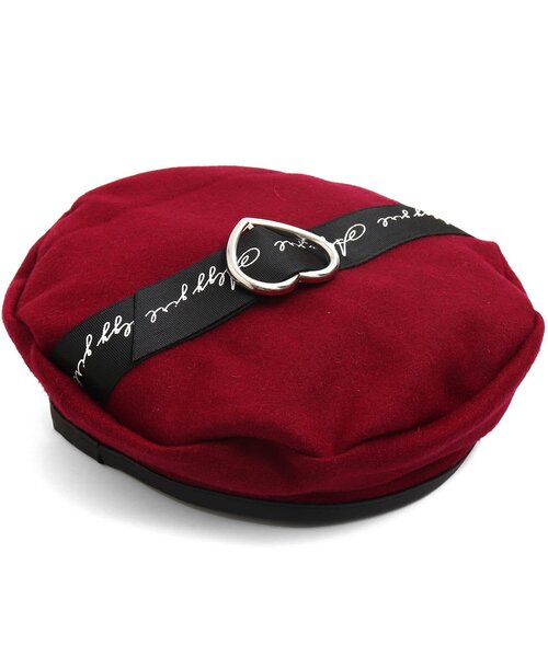 algy（アルジー）の「ハートバックルベレー（ハンチング/ベレー帽・キッズ・チェック/ベージュ/エンジ・MEDIUM/SMALL）」の9枚目の写真