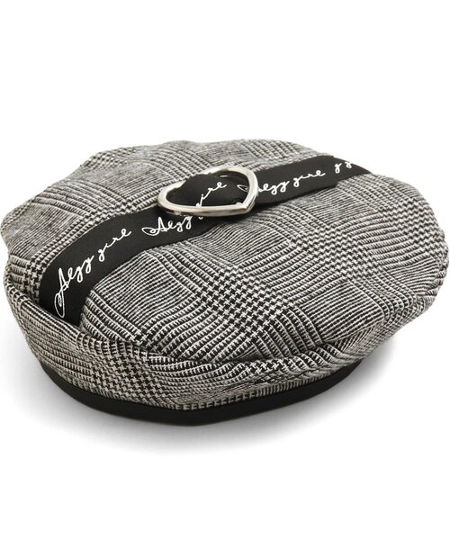 algy（アルジー）の「ハートバックルベレー（ハンチング/ベレー帽・キッズ・チェック/ベージュ/エンジ・MEDIUM/SMALL）」の10枚目の写真