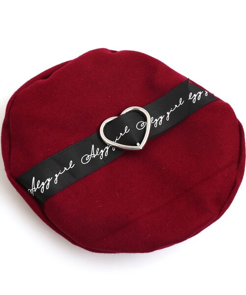 algy（アルジー）の「ハートバックルベレー（ハンチング/ベレー帽・キッズ・チェック/ベージュ/エンジ・MEDIUM/SMALL）」の15枚目の写真