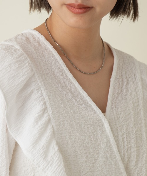 Kastane（カスタネ）の「フクレジャガードカシュクールカーデ（シャツ/ブラウス・レディース・オフホワイト/ベージュ・FREE）」の11枚目の写真