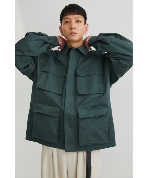 STYLEMIXER（スタイルミキサー）の「ビッグシルエットミリタリーブルゾン（その他トップス・メンズ・ダークグリーン・2）」の4枚目の写真