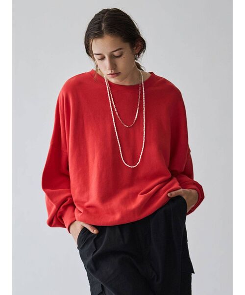 Ungrid（アングリッド）の「ウォッシュルーズスウェット(トレーナー)（スウェット・レディース・ブラウン/レッド/アイボリー・FREE）」の6枚目の写真