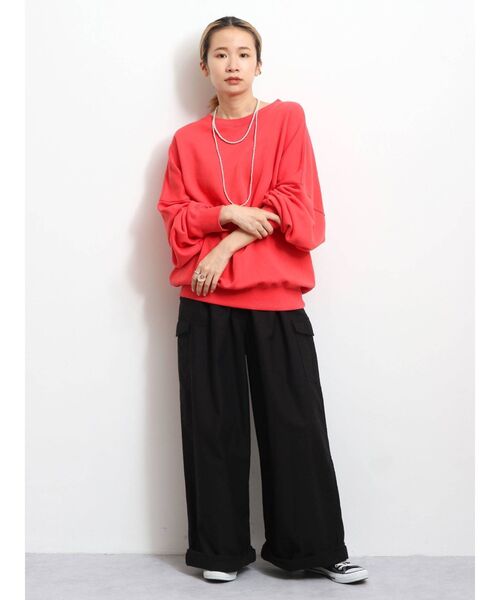 Ungrid（アングリッド）の「ウォッシュルーズスウェット(トレーナー)（スウェット・レディース・ブラウン/レッド/アイボリー・FREE）」の5枚目の写真