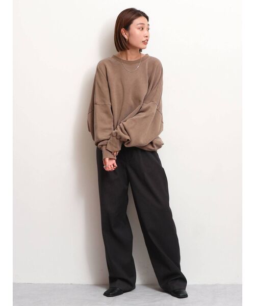 Ungrid（アングリッド）の「ウォッシュルーズスウェット(トレーナー)（スウェット・レディース・ブラウン/レッド/アイボリー・FREE）」の14枚目の写真