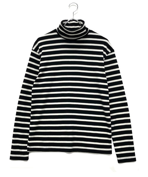 Beno(ビーノ)の「マイクロスムース ボーダータートルネック カットソー(Tシャツ/カットソー・メンズ・ホワイト×ブラック/ブラック×ホワイト・L/LL/M)」の10枚目の写真
