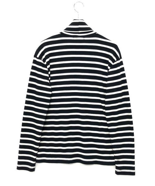 Beno(ビーノ)の「マイクロスムース ボーダータートルネック カットソー(Tシャツ/カットソー・メンズ・ホワイト×ブラック/ブラック×ホワイト・L/LL/M)」の11枚目の写真