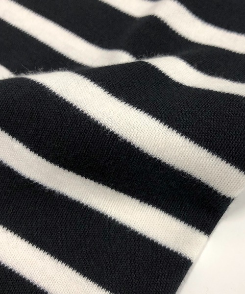 Beno(ビーノ)の「マイクロスムース ボーダータートルネック カットソー(Tシャツ/カットソー・メンズ・ホワイト×ブラック/ブラック×ホワイト・L/LL/M)」の17枚目の写真