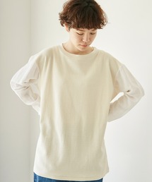nitca | ワッフルジャガード　コンビプルオーバー(Tシャツ/カットソー)