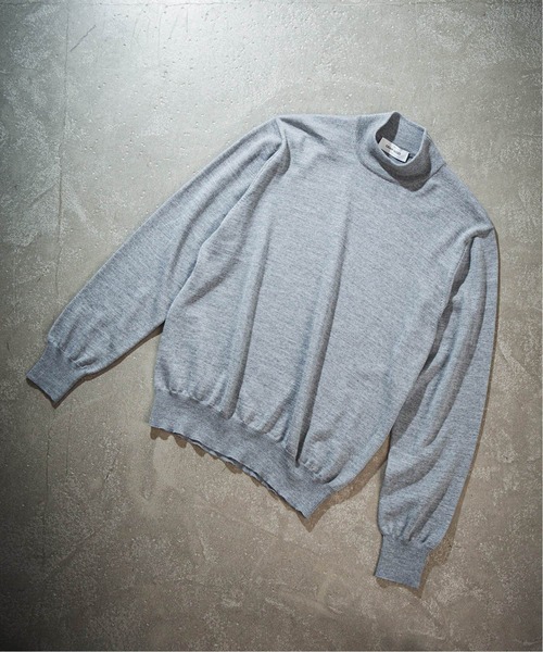 Gran Sasso（グランサッソ）の「【GRANSASSO / グランサッソ】別注 12ゲージ モックネック ニット（ニット/セーター・メンズ・ライトグレー/ブラック/ベージュ/ネイビー/ブラウン系その他/ブルー系その他・SMALL/MEDIUM/LARGE）」の2枚目の写真