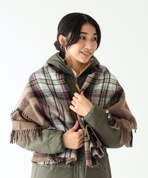 ビームスボーイ★HIGHLAND TWEEDSニットピンショールマフラーストール ビームスボーイ☆HIGHLAND TWEEDSニットピンショールマフラー