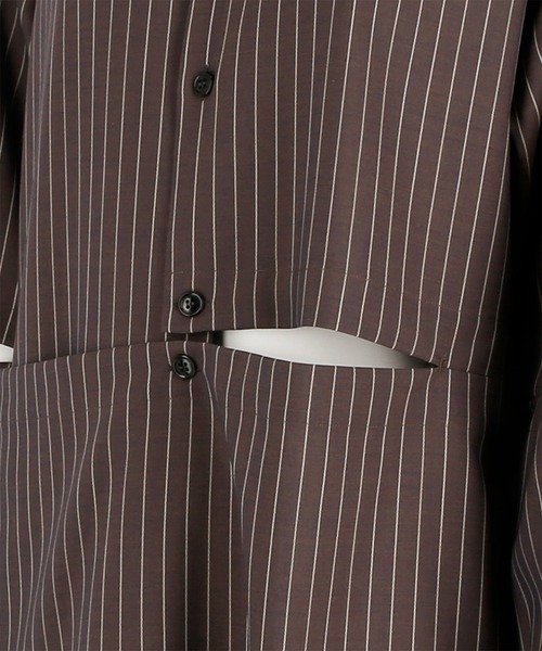 G.V.G.V.（ジーヴィージーヴィー）の「DEFORMED FRONT SHIRT（シャツ/ブラウス・レディース・ブラウン/ダークネイビー・36/34）」の5枚目の写真