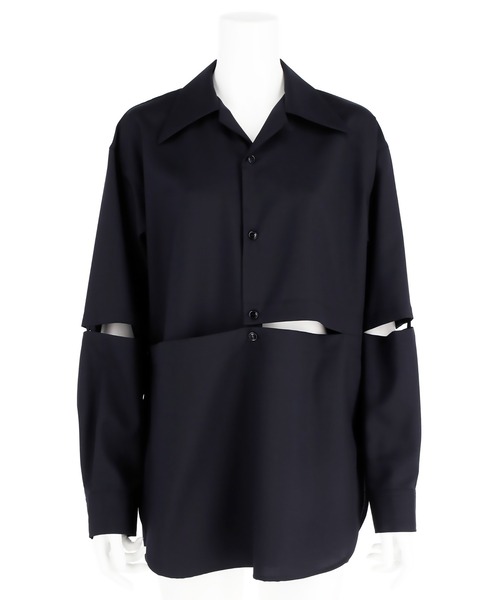 G.V.G.V.（ジーヴィージーヴィー）の「DEFORMED FRONT SHIRT（シャツ/ブラウス・レディース・ブラウン/ダークネイビー・36/34）」の13枚目の写真