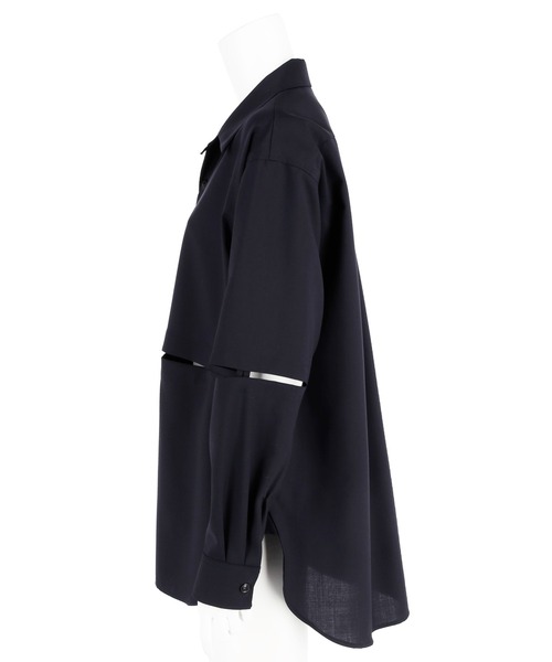 G.V.G.V.（ジーヴィージーヴィー）の「DEFORMED FRONT SHIRT（シャツ/ブラウス・レディース・ブラウン/ダークネイビー・36/34）」の16枚目の写真