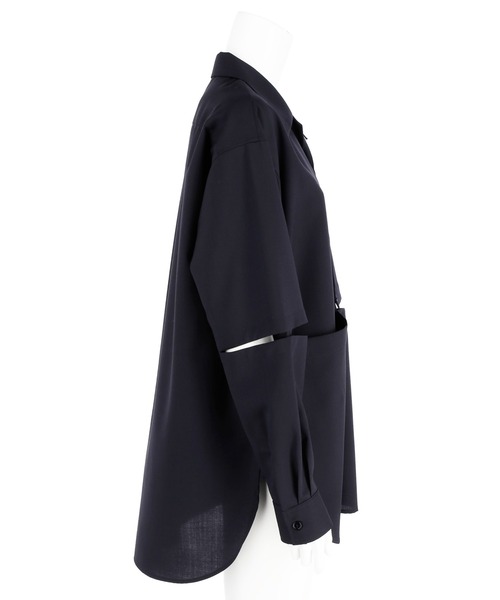 G.V.G.V.（ジーヴィージーヴィー）の「DEFORMED FRONT SHIRT（シャツ/ブラウス・レディース・ブラウン/ダークネイビー・36/34）」の20枚目の写真