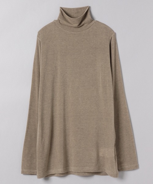 JEANASIS(ジーナシス)の「テンセルウールハイネックLST/239456(Tシャツ/カットソー・レディース・オフホワイト/ブラック/ライトブラウン/グリーン・FREE)」の3枚目の写真