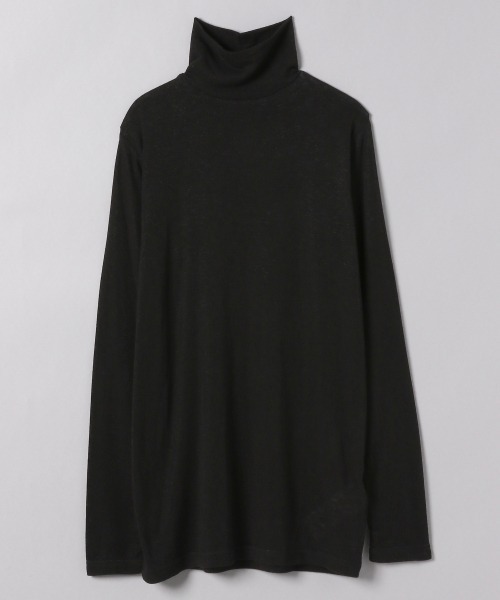 JEANASIS(ジーナシス)の「テンセルウールハイネックLST/239456(Tシャツ/カットソー・レディース・オフホワイト/ブラック/ライトブラウン/グリーン・FREE)」の1枚目の写真