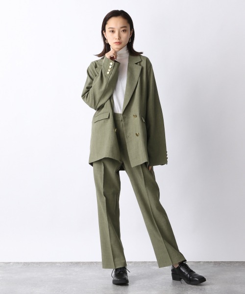 JEANASIS(ジーナシス)の「テンセルウールハイネックLST/239456(Tシャツ/カットソー・レディース・オフホワイト/ブラック/ライトブラウン/グリーン・FREE)」の14枚目の写真