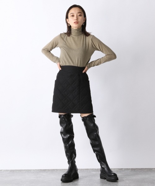 JEANASIS(ジーナシス)の「テンセルウールハイネックLST/239456(Tシャツ/カットソー・レディース・オフホワイト/ブラック/ライトブラウン/グリーン・FREE)」の19枚目の写真