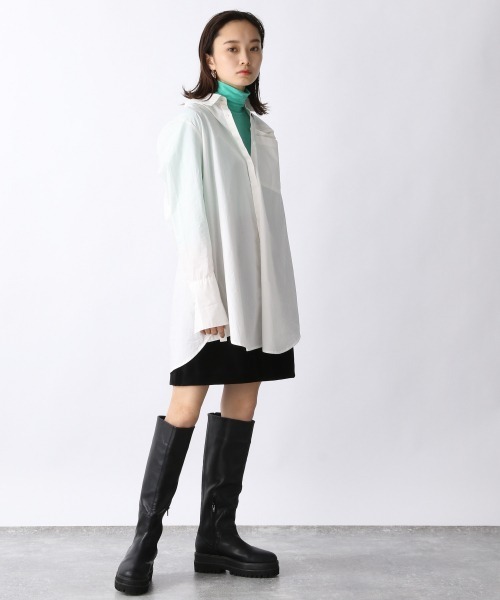 JEANASIS(ジーナシス)の「テンセルウールハイネックLST/239456(Tシャツ/カットソー・レディース・オフホワイト/ブラック/ライトブラウン/グリーン・FREE)」の17枚目の写真