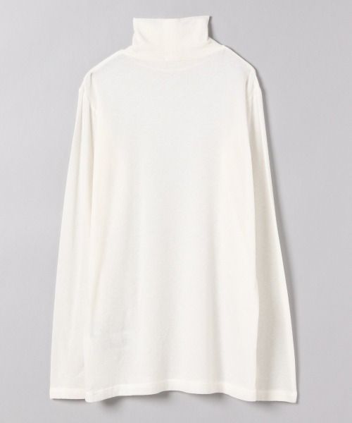 JEANASIS(ジーナシス)の「テンセルウールハイネックLST/239456(Tシャツ/カットソー・レディース・オフホワイト/ブラック/ライトブラウン/グリーン・FREE)」の6枚目の写真