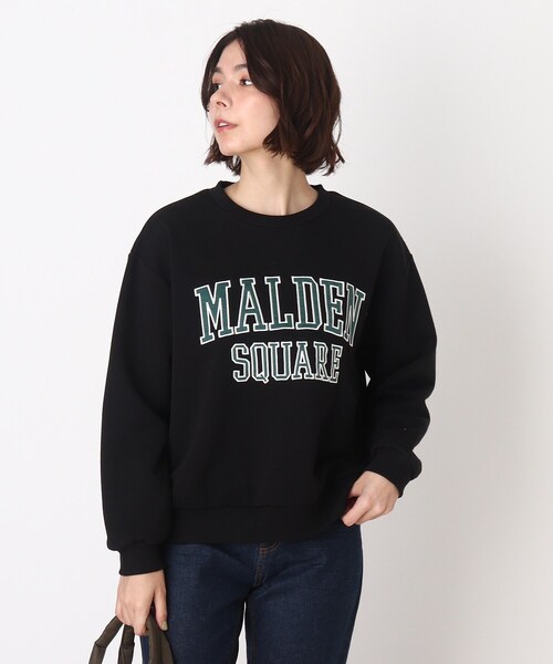 Cutie Blonde(キューティーブロンド)の「◆【S-L】刺繍ロゴプルオーバー(スウェット・レディース・ブラック/パープル/ナチュラル・01/02/03)」の1枚目の写真