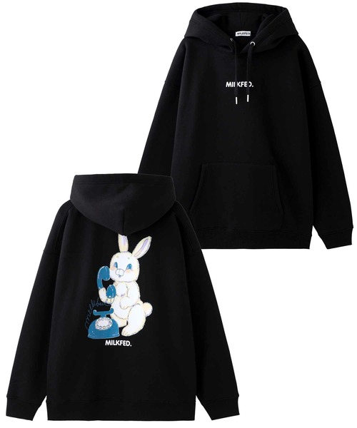 MILKFED.(ミルクフェド)の「RABBIT BIG SWEAT HOODIE(パーカー・レディース・ブラック/ベージュ/オフホワイト・ONE SIZE)」の20枚目の写真