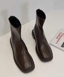 SMILE ORCHID | スクエアトゥショートブーツ(ブーツ)