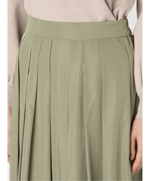 m.f.editorial（エムエフエディトリアル）の「エムエフエディトリアルレディース/m.f.editorial：Women  メモリータック ロングフレアースカート（スカート・レディース・オリーブ・LARGE/MEDIUM）」の5枚目の写真