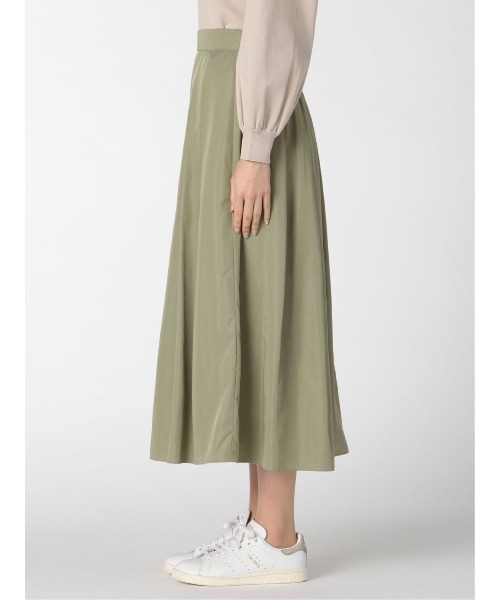 m.f.editorial（エムエフエディトリアル）の「エムエフエディトリアルレディース/m.f.editorial：Women  メモリータック ロングフレアースカート（スカート・レディース・オリーブ・LARGE/MEDIUM）」の6枚目の写真