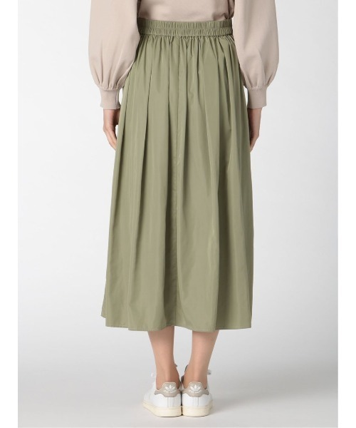 m.f.editorial（エムエフエディトリアル）の「エムエフエディトリアルレディース/m.f.editorial：Women  メモリータック ロングフレアースカート（スカート・レディース・オリーブ・LARGE/MEDIUM）」の7枚目の写真