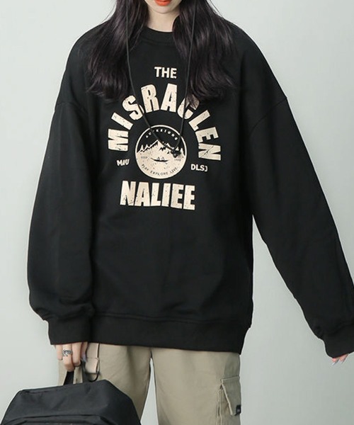 meJane(ミージェーン)の「MISRACLENサークルロゴルーズシルエットユニセックストレーナー【ZOZOTOWN限定】(スウェット・レディース・ブラック/チャコールグレー/霜降りグレー・FREE)」の5枚目の写真