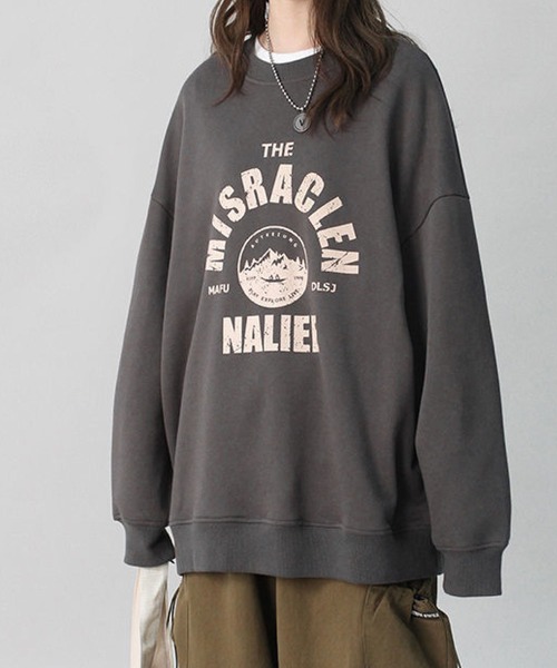 meJane(ミージェーン)の「MISRACLENサークルロゴルーズシルエットユニセックストレーナー【ZOZOTOWN限定】(スウェット・レディース・ブラック/チャコールグレー/霜降りグレー・FREE)」の10枚目の写真