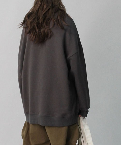 meJane(ミージェーン)の「MISRACLENサークルロゴルーズシルエットユニセックストレーナー【ZOZOTOWN限定】(スウェット・レディース・ブラック/チャコールグレー/霜降りグレー・FREE)」の8枚目の写真