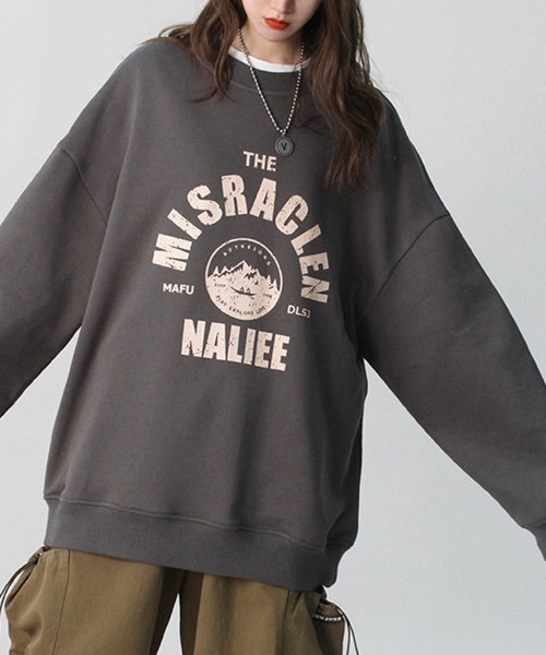 meJane(ミージェーン)の「MISRACLENサークルロゴルーズシルエットユニセックストレーナー【ZOZOTOWN限定】(スウェット・レディース・ブラック/チャコールグレー/霜降りグレー・FREE)」の7枚目の写真