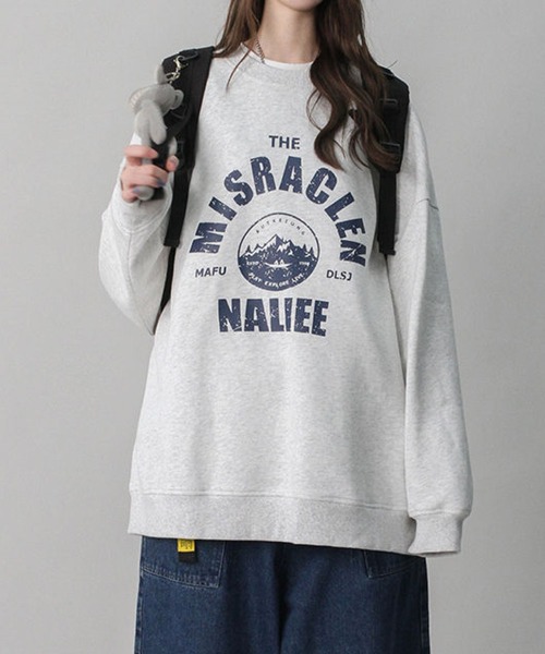 meJane(ミージェーン)の「MISRACLENサークルロゴルーズシルエットユニセックストレーナー【ZOZOTOWN限定】(スウェット・レディース・ブラック/チャコールグレー/霜降りグレー・FREE)」の16枚目の写真