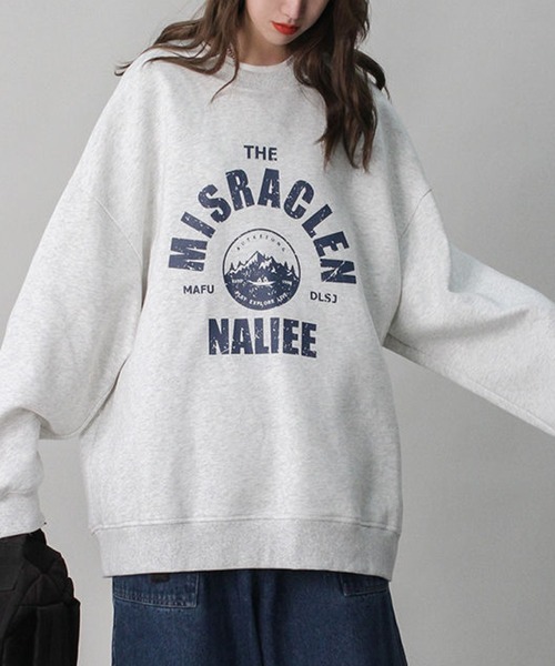 meJane(ミージェーン)の「MISRACLENサークルロゴルーズシルエットユニセックストレーナー【ZOZOTOWN限定】(スウェット・レディース・ブラック/チャコールグレー/霜降りグレー・FREE)」の11枚目の写真