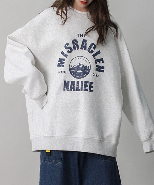 meJane(ミージェーン)の「MISRACLENサークルロゴルーズシルエットユニセックストレーナー【ZOZOTOWN限定】(スウェット・レディース・ブラック/チャコールグレー/霜降りグレー・FREE)」の13枚目の写真