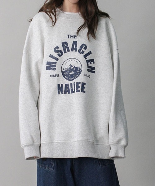 meJane(ミージェーン)の「MISRACLENサークルロゴルーズシルエットユニセックストレーナー【ZOZOTOWN限定】(スウェット・レディース・ブラック/チャコールグレー/霜降りグレー・FREE)」の12枚目の写真