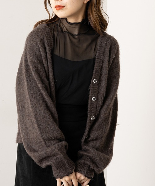 Chico（チコ）の「【新色追加】ハイネックチュールメロープルオーバー（Tシャツ/カットソー・レディース・ブラック/ブラウン/アイボリー/グレイッシュベージュ/ライトブルー・FREE）」の16枚目の写真