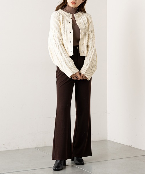 Chico（チコ）の「【新色追加】ハイネックチュールメロープルオーバー（Tシャツ/カットソー・レディース・ブラック/ブラウン/アイボリー/グレイッシュベージュ/ライトブルー・FREE）」の14枚目の写真