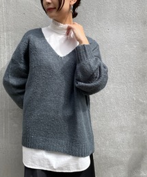 BONbazaar | 【ZOZO限定】シアー天竺Vネックニット(ニット/セーター)