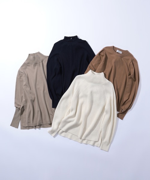LE SOUK HOLIDAY(ルスークホリデー)の「片畔ハイネックプルオーバー(ニット/セーター・レディース・オフホワイト/ラベンダー/モカ・M/L/S)」の12枚目の写真